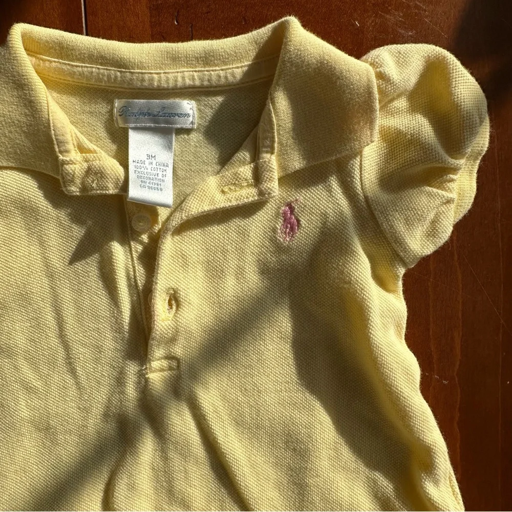 Ralph Lauren Spring Lot - Red Stripes, Yellow Ruffles + floral collars. Size 3m - Picture 7 of 12